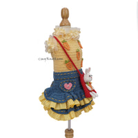 Cute Peter Bunny Crochet Dog Dress with Crochet Bag by Myknitt DF349