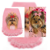 Three Parti Yorkshire Selfie Sweater, Custom Dog Clothes Portrait 3D1