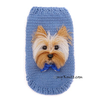 Three Parti Yorkshire Selfie Sweater, Custom Dog Clothes Portrait 3D1