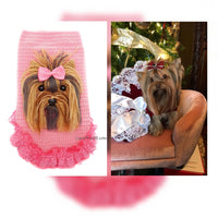 Three Parti Yorkshire Selfie Sweater, Custom Dog Clothes Portrait 3D1