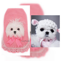 Maltese Dog Selfie Sweater , Dog Portrait Personalized, Dog Portrait Selfie Crochet by Myknitt