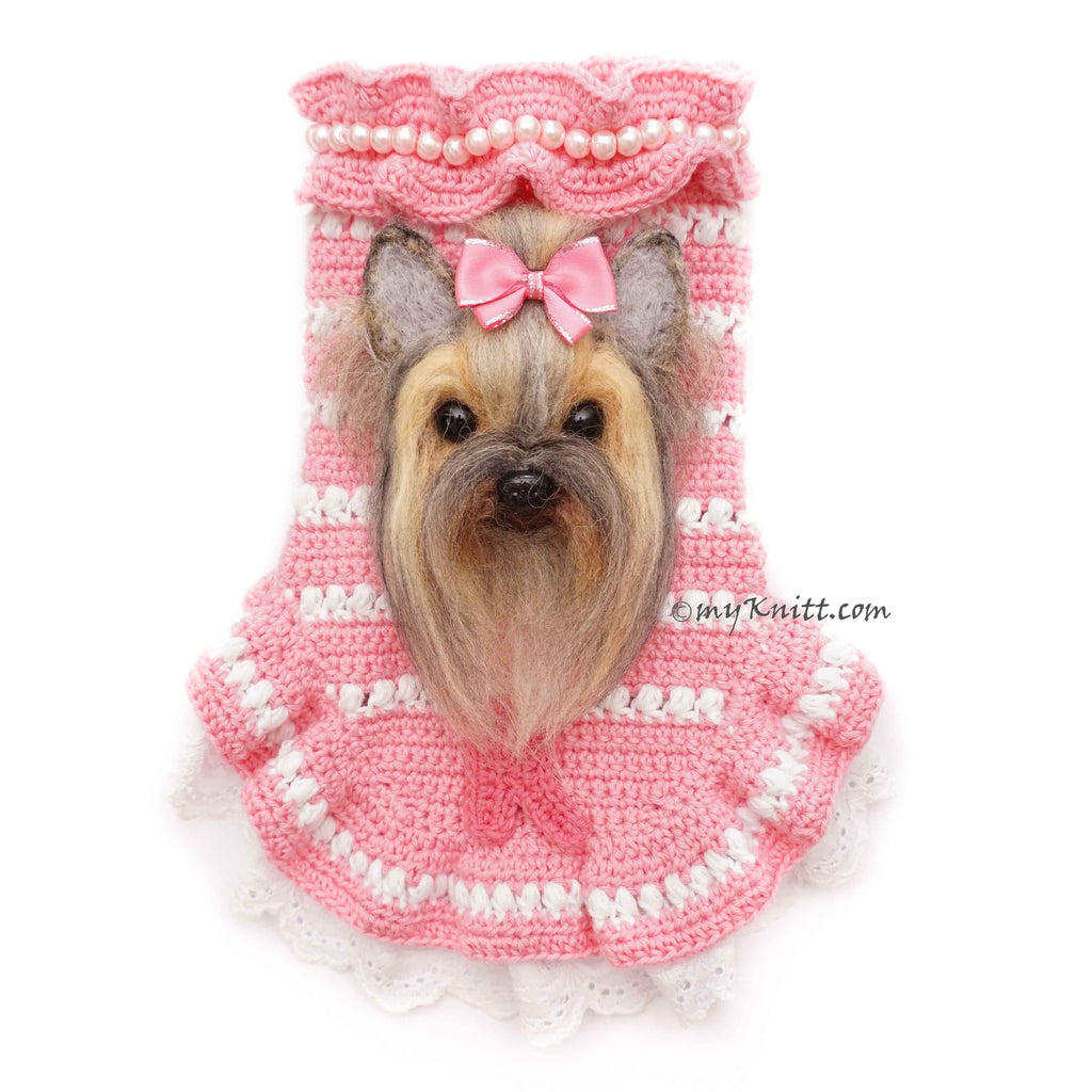 Custom Yorkshire Dog Portrait, Dog Selfie Sweater Yorkshire 3D63 Myknitt