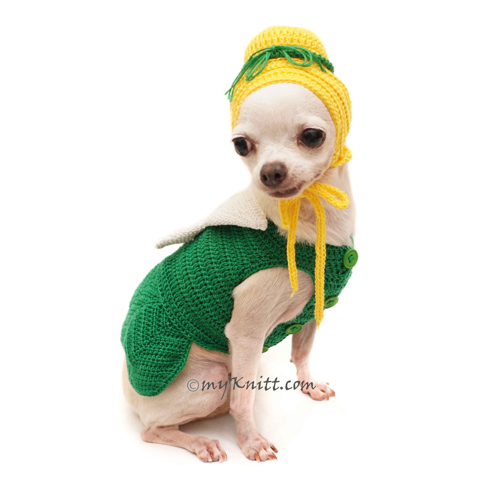 Tinkerbell Costume, Cute Pet Costume, Crochet Dog Hat DF121