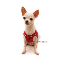 Burgundy Dog Dress, Chihuahua Dog Dress Wedding, Personalized Dog Clothes DF127