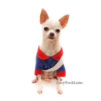 American Patriotic Classic Royal Dog Clothes by Myknitt