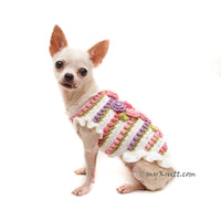 Baby Pink Purple Rose Crochet Cat Dog Clothes by Myknitt