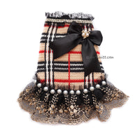 elegant black dog dress crochet Myknitt