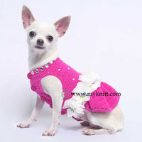 Pink Dog Dresses Bling-Bling Crystal Flowers DF51
