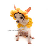 Sunflower Costume for Dogs Cute Pet Halloween Costume DF94 by Myknitt (3)