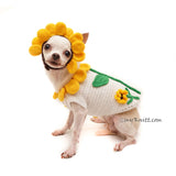 Sunflower Costume for Dogs Cute Pet Halloween Costume DF94 by Myknitt (4)