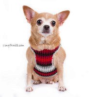 Gothic Black Red Grey Dog Harness Hook and Loop Fasteners DH73 by Myknitt (1)