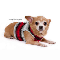 Gothic Black Red Grey Dog Harness Hook and Loop Fasteners DH73 by Myknitt (2)