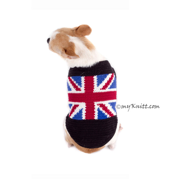 Union Jack Dog Clothes UK British Flag Shirts DK789 myknitt