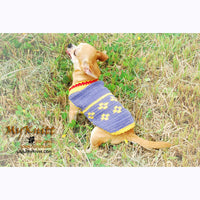 Blue Dog Clothing Cat Clothes Cotton Crocheted Flower DK818 by Myknitt (1)