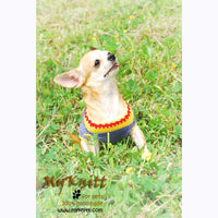 Blue Dog Clothing Cat Clothes Cotton Crocheted Flower DK818 by Myknitt (2)