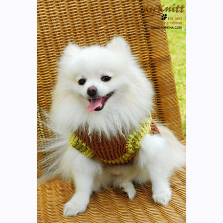Warm Dog Sweater Cotton Handmade Crochet DK832 by Myknitt