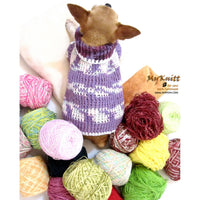 Purple Crocheted Chihuahua Sweater Soft and Warm Cotton Sweater DK864 by Myknitt (1)