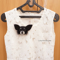 Chihuahua Portrait Dog Pin Custom, Custom Dog Portrait Brooch