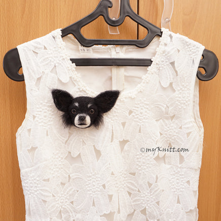 Chihuahua Portrait Dog Pin Custom, Custom Dog Portrait Brooch