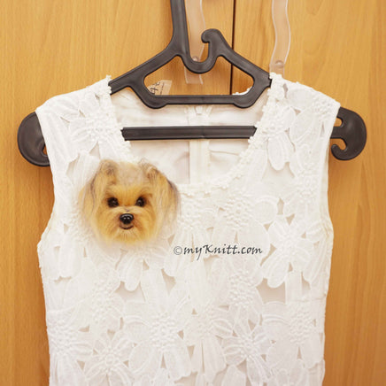Yorkshire Portrait Dog Pin by Myknitt
