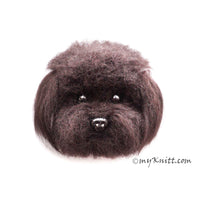 Black Poodle Portrait Pin DIY by Myknitt