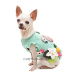 Flamingo Dog Dress Crochet DF266 by Myknitt