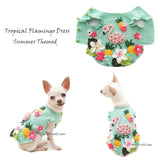 Flamingo Dog Dress Crochet DF266 by Myknitt