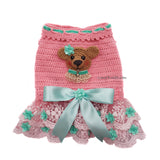 Teddy Bear Pink Tutu Dress Crochet DF267 Myknitt