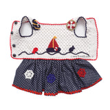Summer Nautical Dog Dress Simple Crochet DF296 by Myknitt