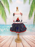 Summer Nautical Dog Dress Simple Crochet DF296 by Myknitt