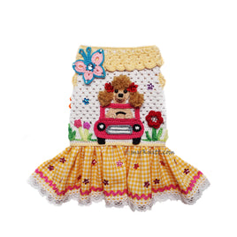 Poodle Jeep Car Cute Dog Dress Crochet DF311