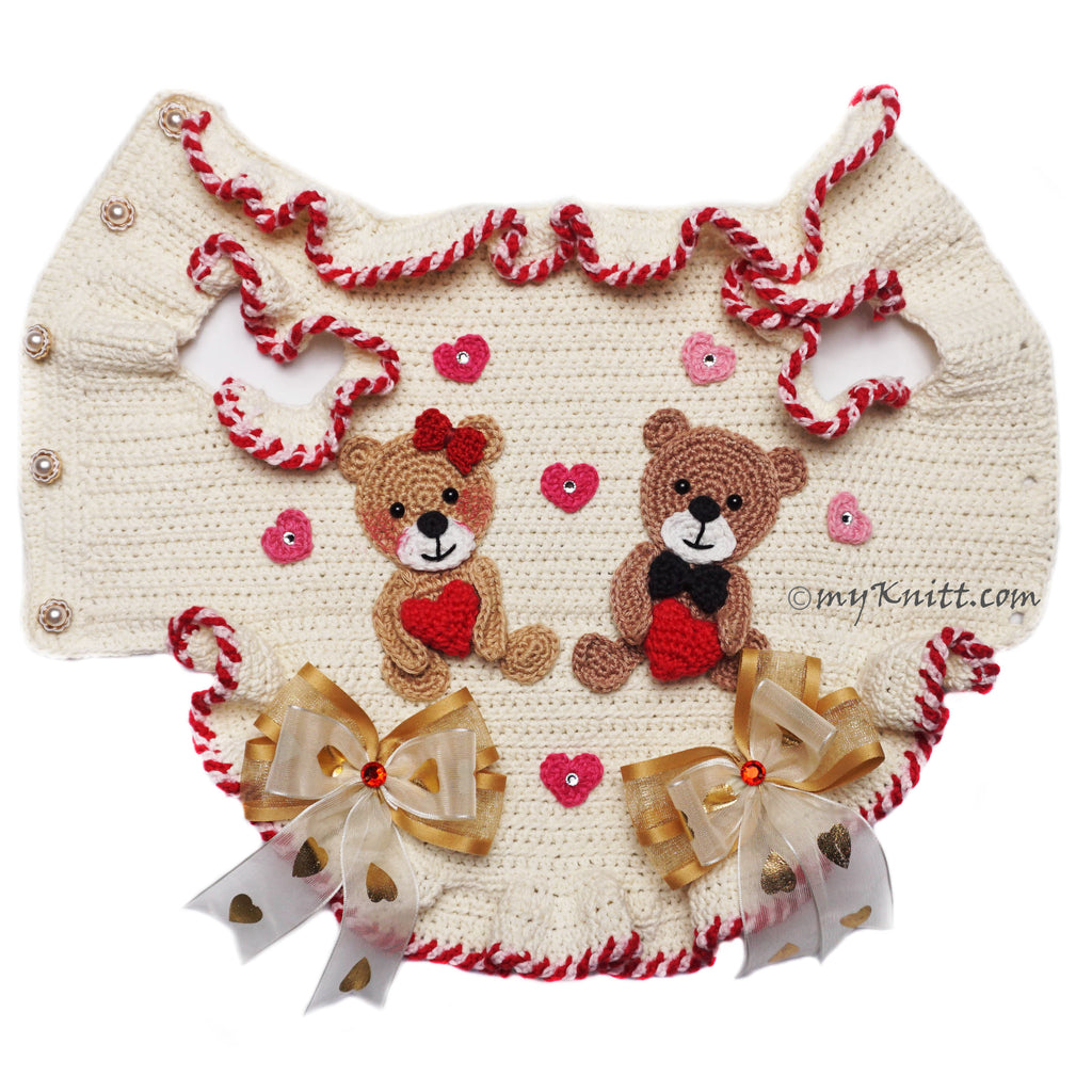 Teddy Bear Forever Friends Dog Dress Crochet DF320 Myknitt