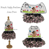 Black Lace Dress Teddy Balloon Pet Clothes DF324