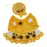 Sunflowers Dog Dress with Summer Hat DF342