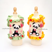 Cute Panda Crop Top by Myknitt DF356