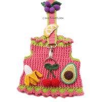 Fruit Crochet Dog Harness and Leash Choke Free Pet Harness DH87