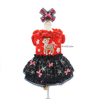 Christmas Reindeer Dog Dress 