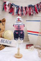 Sailor Nautical Boy Ships AHOY RM7 Royal Myknitt