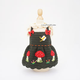 Spring Mushroom Costume Dog Myknitt