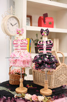 Strawberry Fraisier Peach and Black Dress RM17 Royal Myknitt