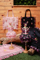 Strawberry Fraisier Peach and Black Dress RM17 Royal Myknitt