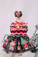 Black Country Christmas Teddy Bear Dress RM16 Royal Myknitt