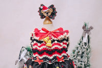 Black Country Christmas Teddy Bear Dress RM16 Royal Myknitt