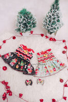 Black Country Christmas Teddy Bear Dress RM16 Royal Myknitt