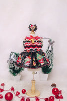 Black Country Christmas Teddy Bear Dress RM16 Royal Myknitt