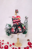 Black Country Christmas Teddy Bear Dress RM16 Royal Myknitt