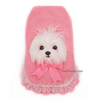 Maltese Dog Selfie Sweater , Dog Portrait Personalized, Dog Portrait Selfie Crochet by Myknitt