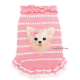 Long Hair Chihuahua Needle Felting with Pink Dog Dress Crochet by Myknitt