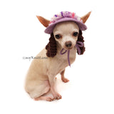 Funny Dog Hat Crochet with Dreadlocks, Dog Sun Hat by Myknitt