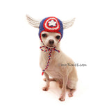 captain america dog hat custom 